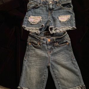 Jeans shorts 2 pairs size 7